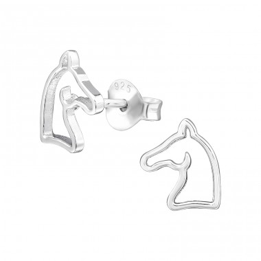 Horse - 925 Sterling Silver Ear Studs For Kids A4S32179