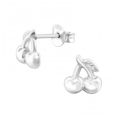 Cherry - 925 Sterling Silver Ear Studs without stones A4S34060