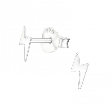 Lightning Bolt - 925 Sterling Silver Ear Studs without stones A4S38457