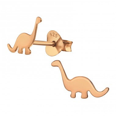 Dinosaur diplodocus - 925 Sterling Silver Ear Studs For Kids A4S39834