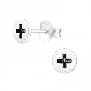 Screw head - 925 Sterling Silver Ear Studs Without Stones A4S43113