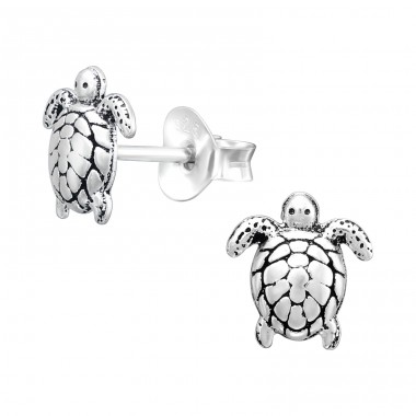 Turtle - 925 Sterling Silver Ear Studs without stones A4S43902