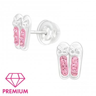 Ballerinas - Premium - Schmuck Ohrstecker aus 925er Silber mit Steinen A4S40440