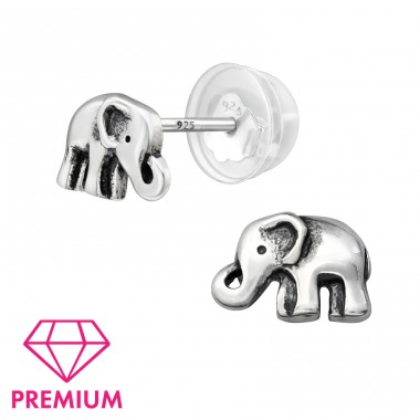 Elephant - Premium* - 925 Sterling Silver Premium Children Ear Studs A4S42981