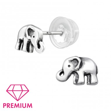 Elephant - Premium* - 925 Sterling Silver Premium Children Ear Studs A4S42981