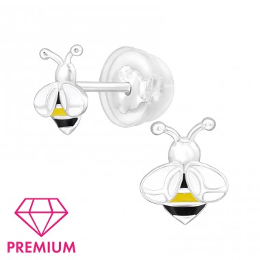 Bee Ear studs for Kids - Premium* - 925 Sterling Silver Ear Studs With Enamel Colors A4S46825