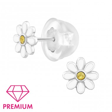 Flower - premium* - 925 Sterling Silver Premium Children Ear Studs A4S47239