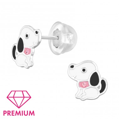 Dog -  Premium* - 925 Sterling Silver Premium Children Ear Studs A4S47245