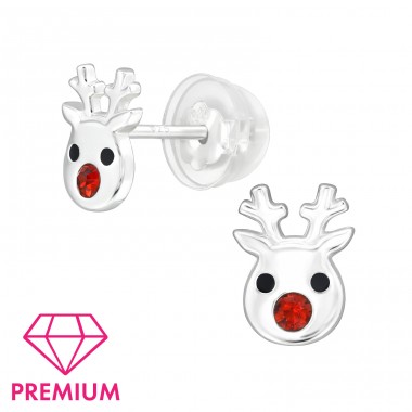 Reindeer - 925 Sterling Silver Premium Children Ear Studs A4S47707