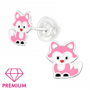 Fox - Premium* - 925 Sterling Silver Premium Children Ear Studs A4S47984