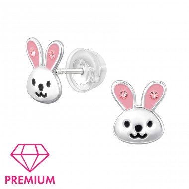 Rabbit - Premium* - 925 Sterling Silver Premium Children Ear Studs A4S48764