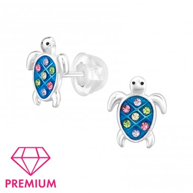 Turtle - Premium* - 925 Sterling Silver Premium Children Ear Studs A4S48768