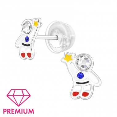 Astronaut - Premium* - 925 Sterling Silver Premium Children Ear Studs A4S48770