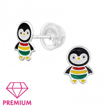 Pinguin - Premium* - 925Er Silber Premium Kinder Ohrstecker A4S48796