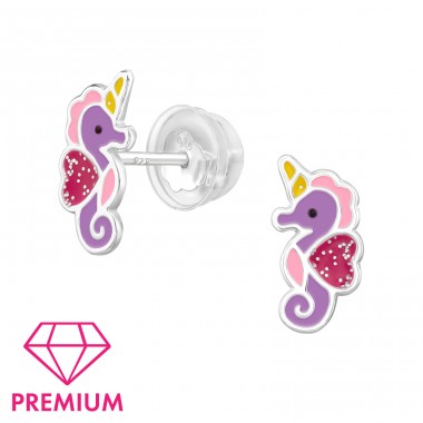 Seahorse - Premium* - 925Er Silber Premium Kinder Ohrstecker A4S48820