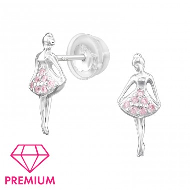 Ballerina - Premium* - 925Er Silber Premium Kinder Ohrstecker A4S48957