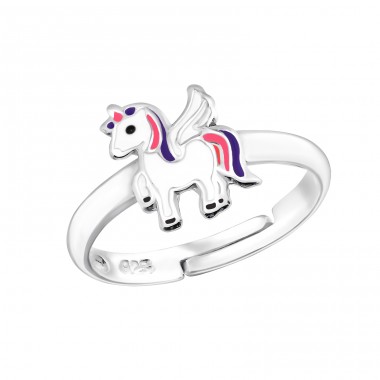 Einhorn - Verstellbarer Ring - Schmuck 925er Silberringe für Kinder A4S43641