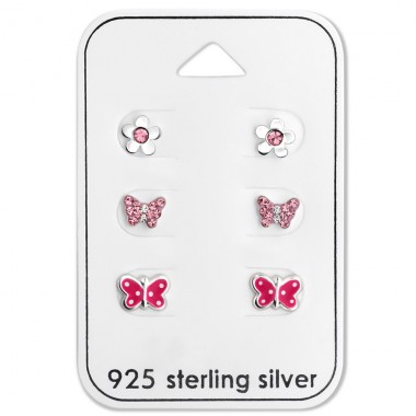 Silberner Schmetterling - 925er Silber Schmuck-Sets für Kinder A4S28481