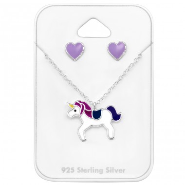 Unicorn  - 925 Sterling Silver Jewellery Sets For Kids A4S33935