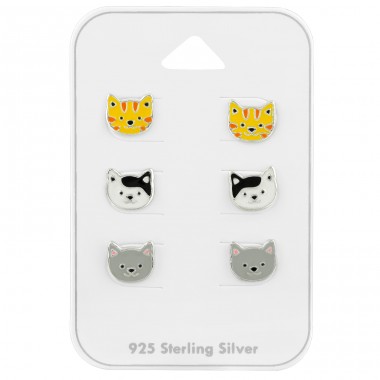 Katze - Schmuck Silber 925 Silber Sets für Kinder A4S39681