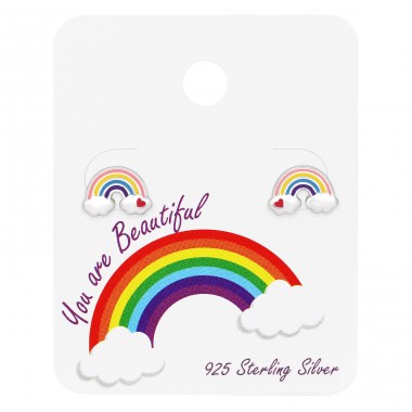 Regenbogen auf der Karte - Schmuck Silber 925 Silber Sets für Kinder A4S45431