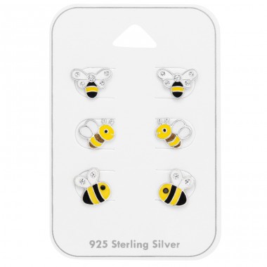 Biene 3 Paar - 925Er Silber Schmuck-Sets Für Kinder A4S48999