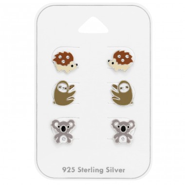 Igel, Faultier Und Koala - 925er Silber Schmuck-Sets für Kinder A4S49000