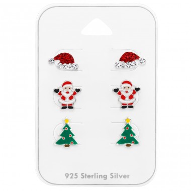 Christmas set (3prs) - 925 Sterling Silver Jewellery Sets For Kids A4S49126