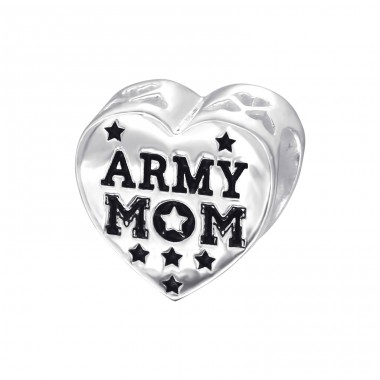 Heart Army Mama - Striebro 925 Korálky bez kameňov A4S10310