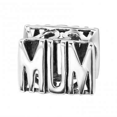 Mum - 925 Sterling Silver Beads without stones A4S12759