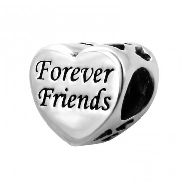 Heart Forever Friends - 925 Sterling Silver Beads without stones A4S14707