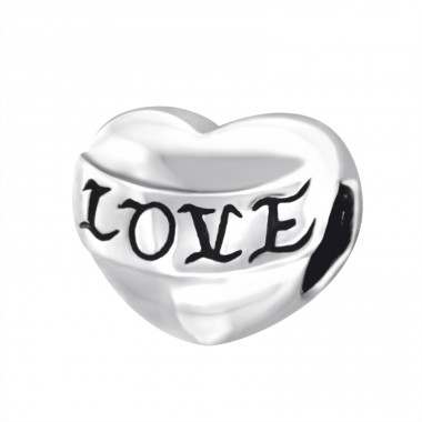 Heart Love - 925 Sterling Silver Beads without stones A4S14936