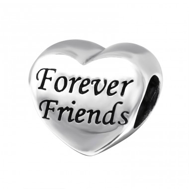 Heart Forever Friends - 925 Sterling Silver Beads without stones A4S15962