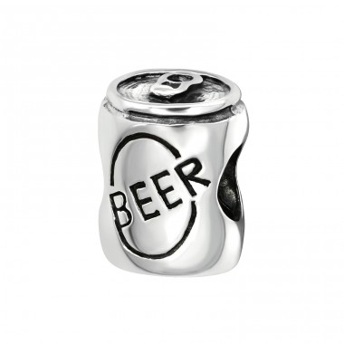 Beer Can - 925 Sterling Silver Beads without stones A4S2859