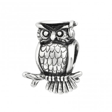 Owl - 925 Sterling Silver Beads without stones A4S5734