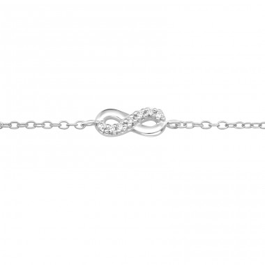 Silver infinity - 925 Sterling Silver Bracelets With Silver Chain A4S19387