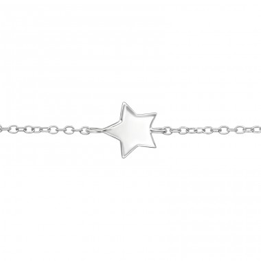 Star Inline - 925 Sterling Silver Bracelets with silver chain A4S22620