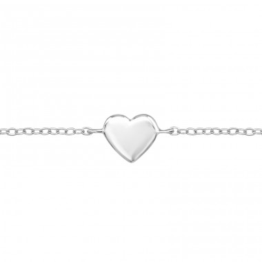 Heart - 925 Sterling Silver Bracelets with silver chain A4S23540