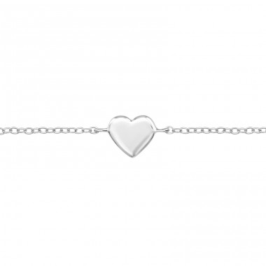 Heart - 925 Sterling Silver Bracelets with silver chain A4S23540