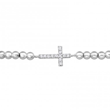 Cross - 925 Sterling Silver Bracelets with silver chain A4S29029