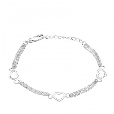 Herz - Schmuck Silber 925 Armbänder mit Kette A4S34684