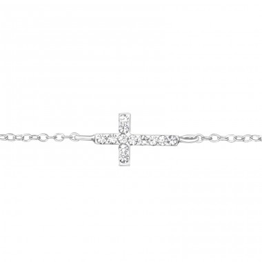 Cross - 925 Sterling Silver Bracelets with silver chain A4S35940