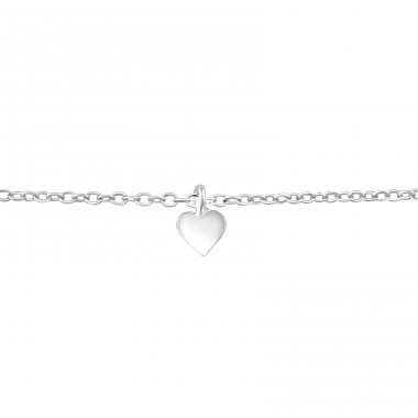 Heart - 925 Sterling Silver Bracelets with silver chain A4S38514