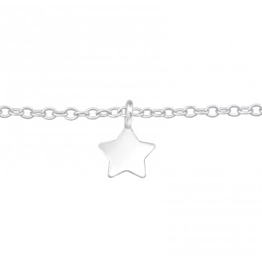 Star - 925 Sterling Silver Bracelets with silver chain A4S39375