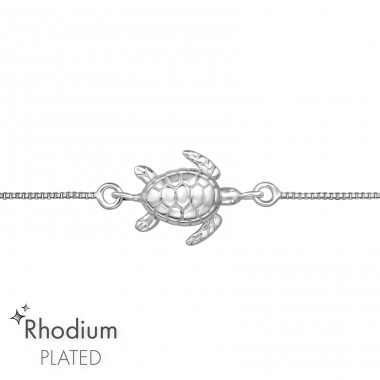 Schildkröten-Bolo - 925er Silber Armbänder mit Silberkette A4S46790