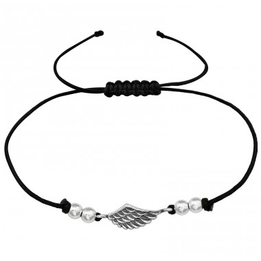 Wing - Nylon Cord + 925 Sterling Silver Bracelets with cords A4S39893