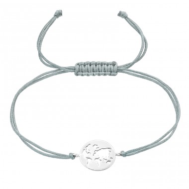 Erde - Nylonschnur + Armbänder aus 925er Sterlingsilber mit Schnur A4S41724