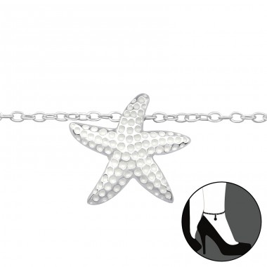 Starfish - 925 Sterling Silver Anklets for foot A4S27641