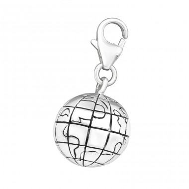 World - 925 Sterling Silver Charms with lobster clasp A4S12142