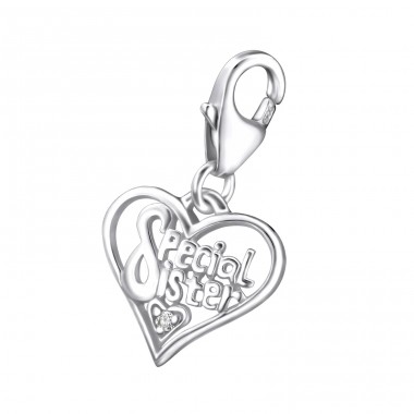 Heart - 925 Sterling Silver Charms with lobster A4S14520